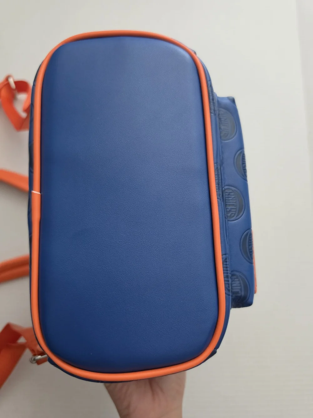 Loungefly NBA New York Knicks Mini Backpack Blue & Orange Faux Leather Logo